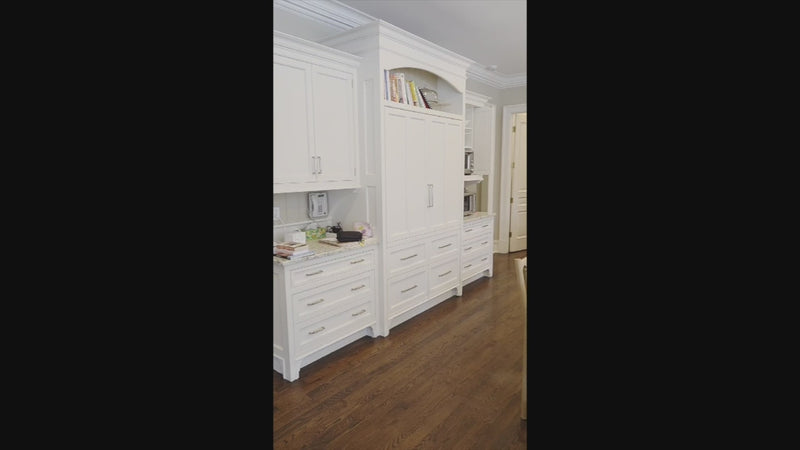 "The Berkley" Transitional White Kitchen with Island and 60" Wolf Range