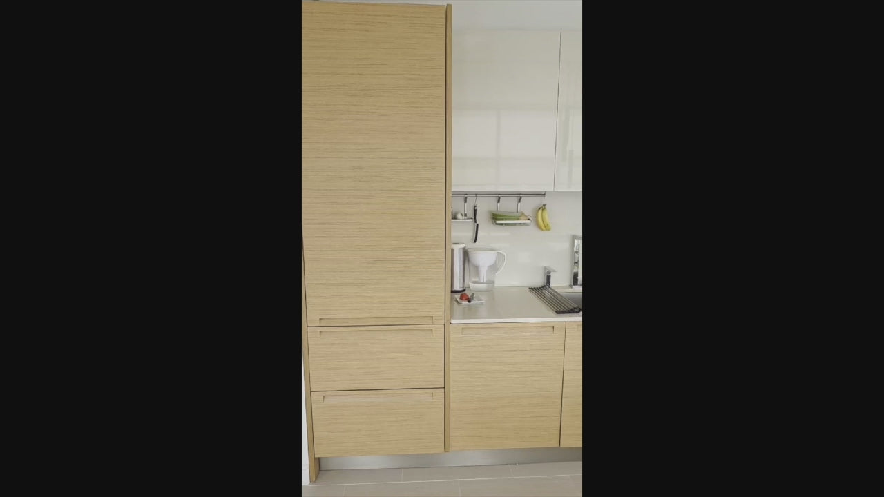 Load video: Poliform modern Italian kitchen with minimalist handle-less cabinets