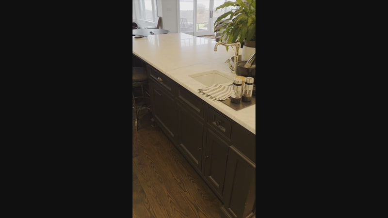 Professional 48 inch Viking range in a custom transitional white kitchen