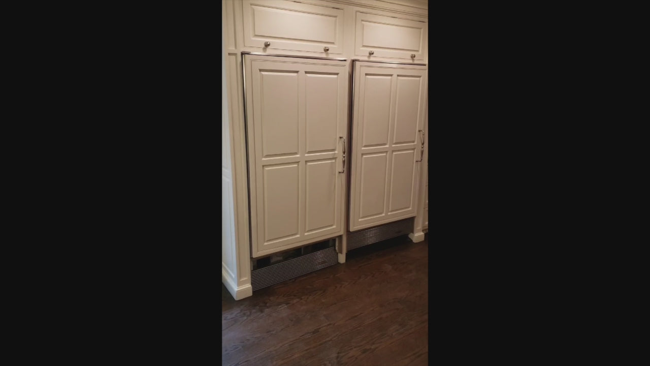 Load video: Rutt Traditional White Kitchen with Butler&#39;s Pantry, 48&quot; Wolf Range &amp; Sub-Zero Refrigerators