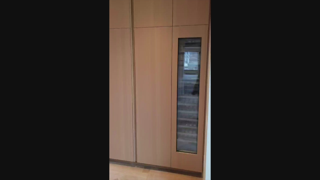 Load video: Molteni &amp; C Dada Modern White Oak Kitchen with Marble Countertops &amp; Gaggenau Appliances