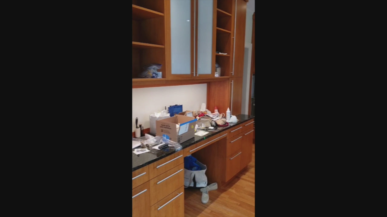 Load video: Custom Transitional Kitchen with Island, Granite Countertops and Complete Appliance Package