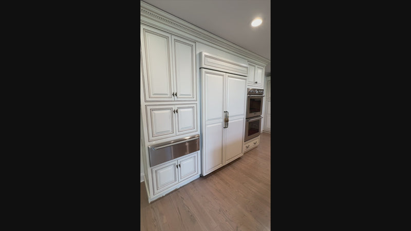 High-end architectural estate kitchen suite with professional appliances