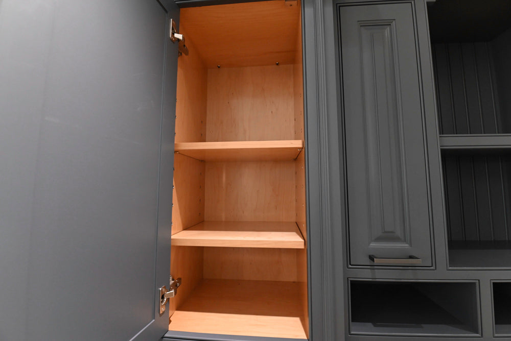 "The Montgomery" Transitional Santorini Blue Built-In Desk